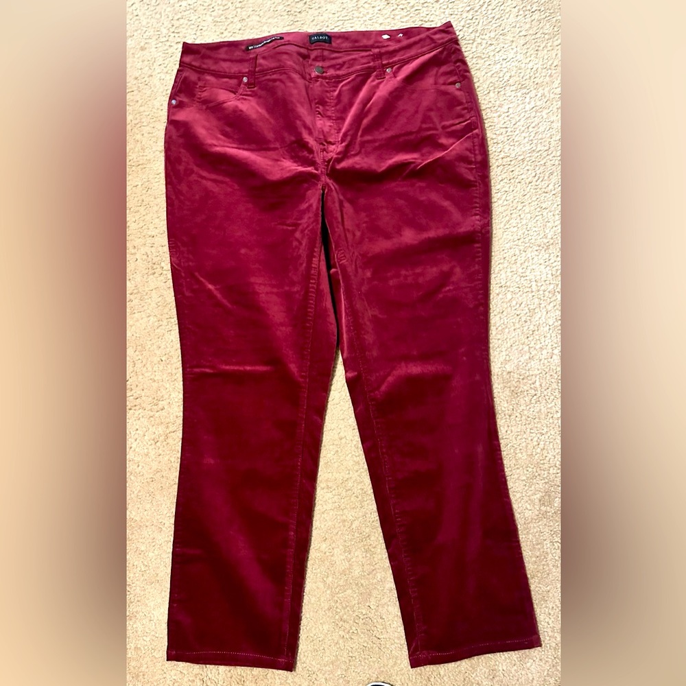 Talbots Berry Corduroy pants